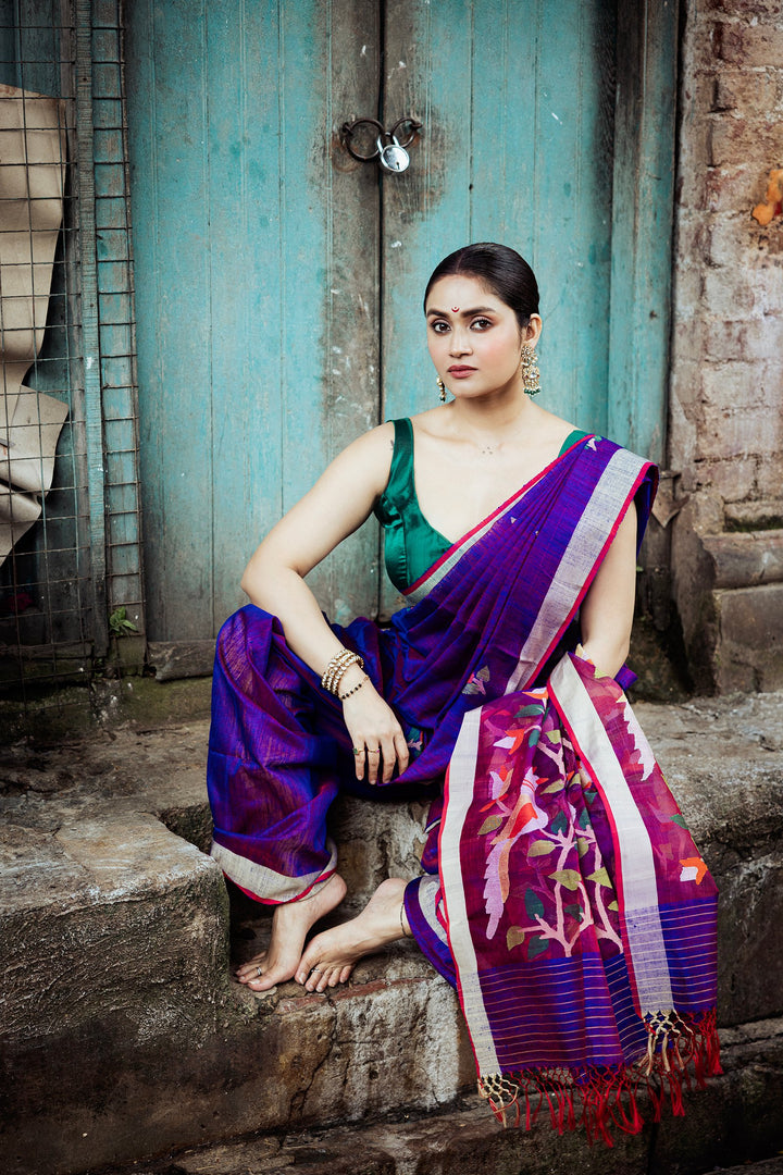 Neel Shyam Mayur Matka Silk Saree