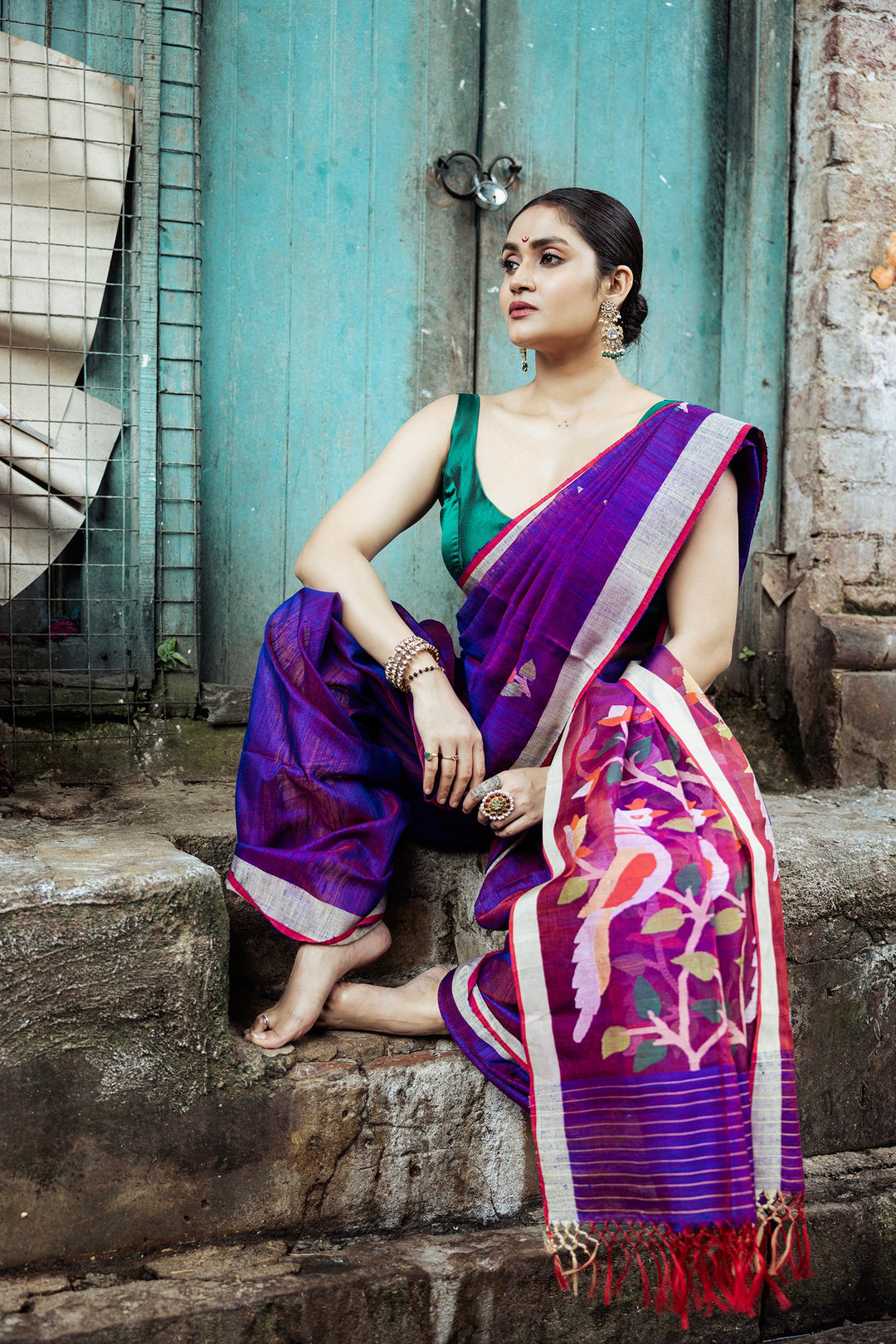 Neel Shyam Mayur Matka Silk Saree