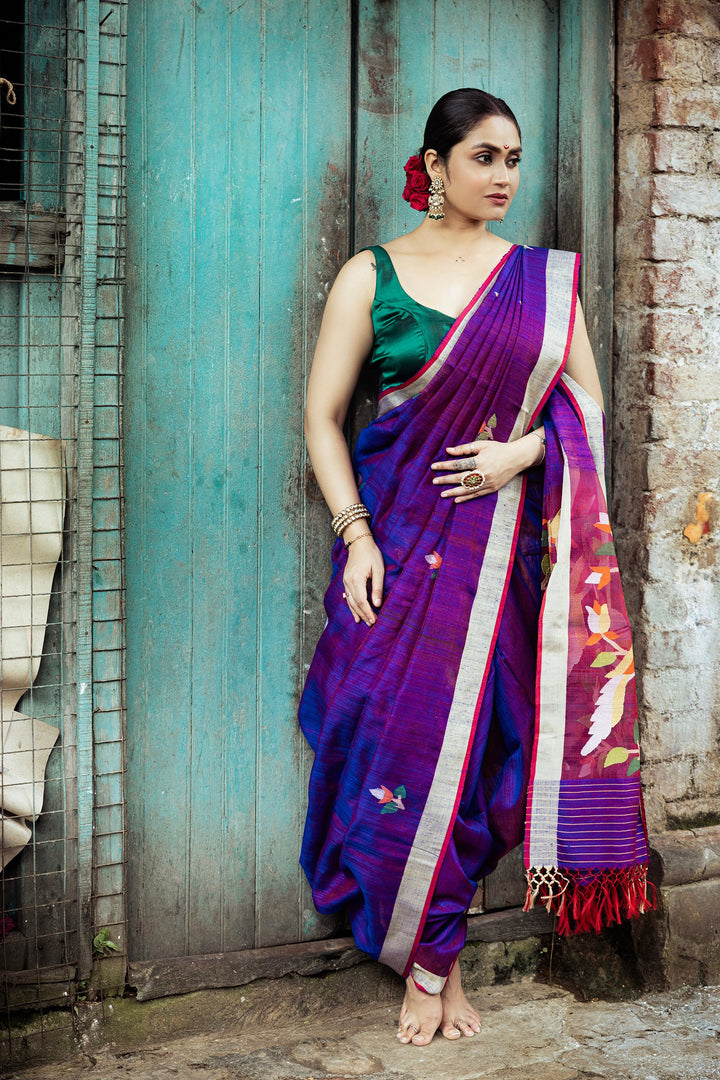 Neel Shyam Mayur Matka Silk Saree