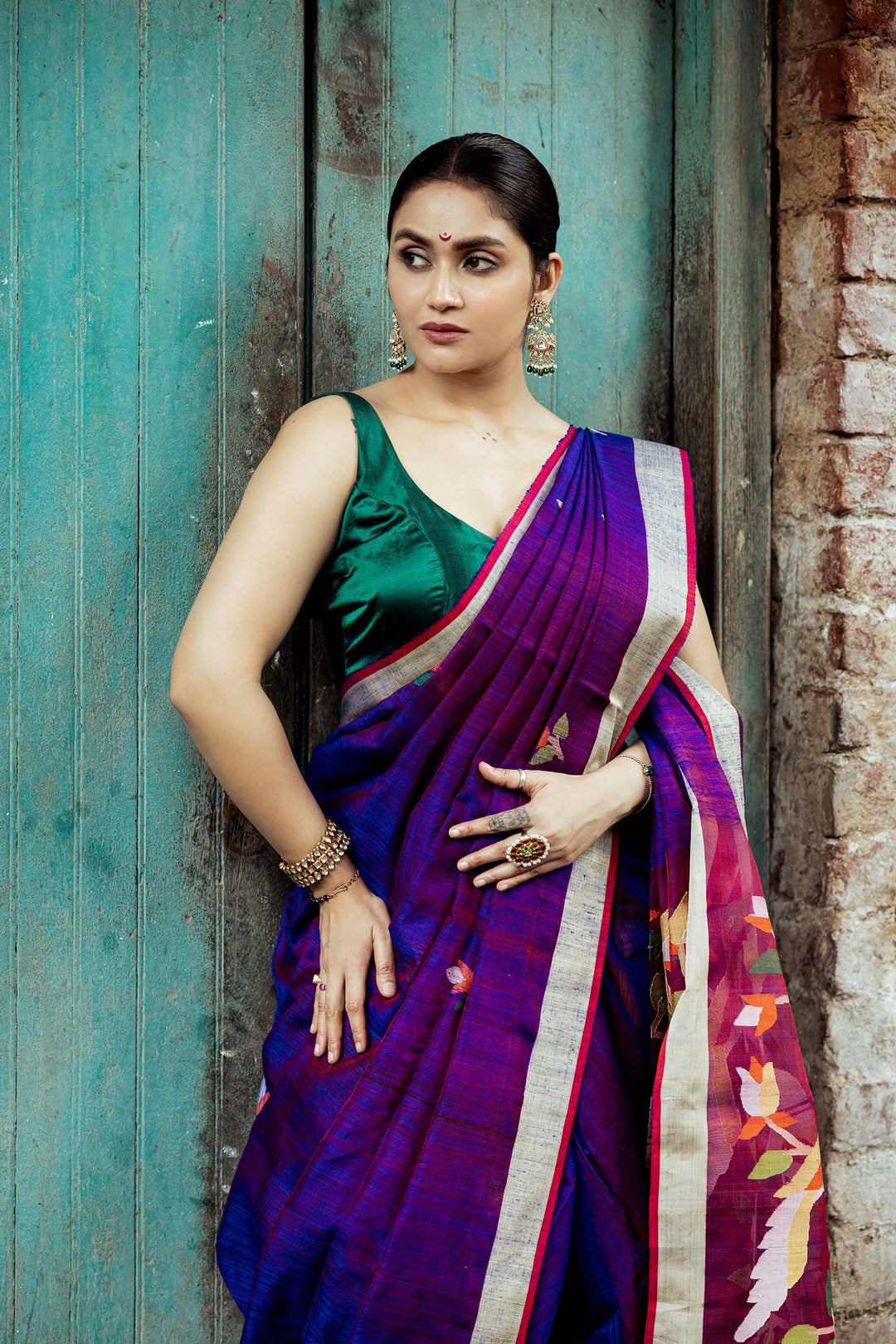 Neel Shyam Mayur Matka Silk Saree