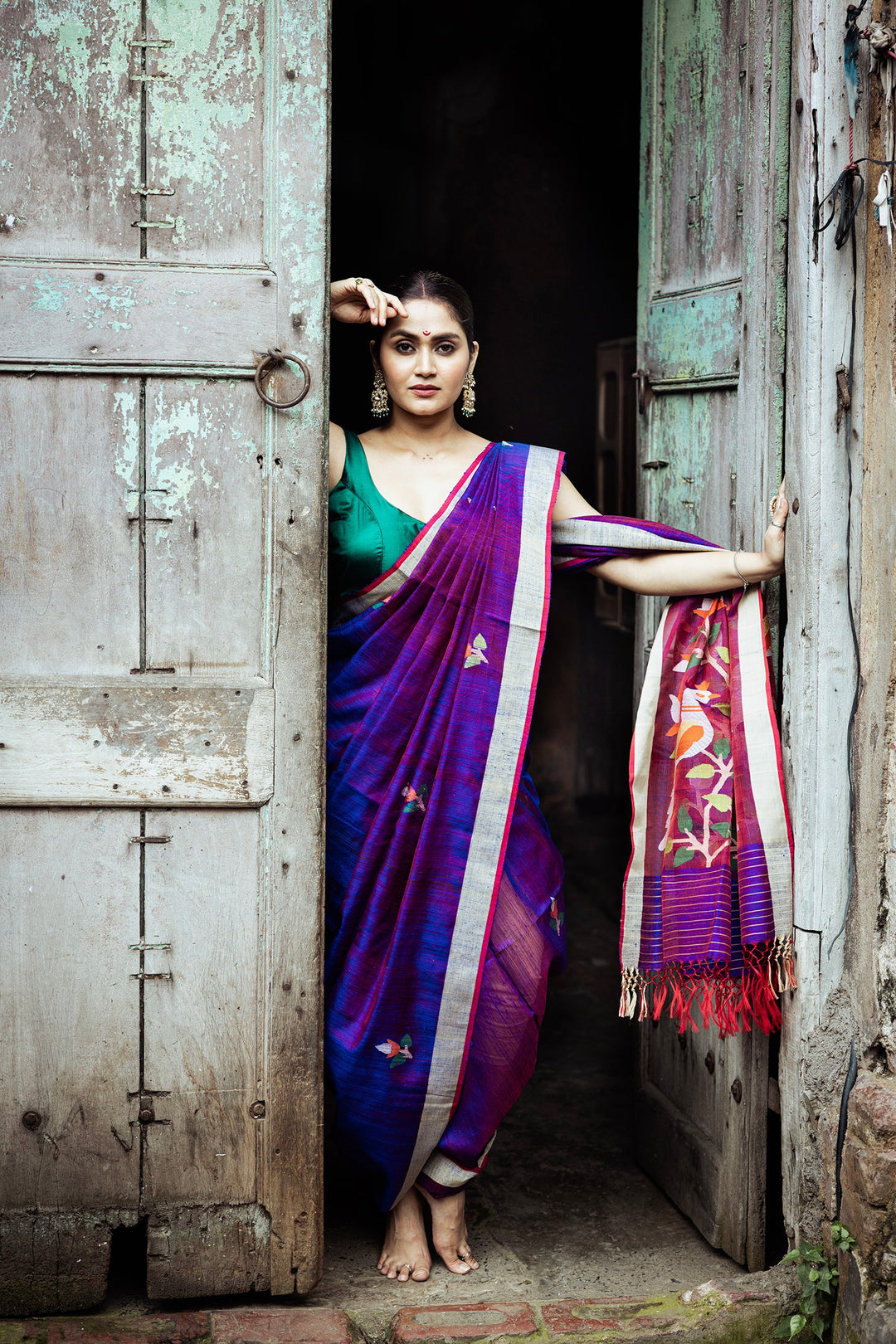 Neel Shyam Mayur Matka Silk Saree
