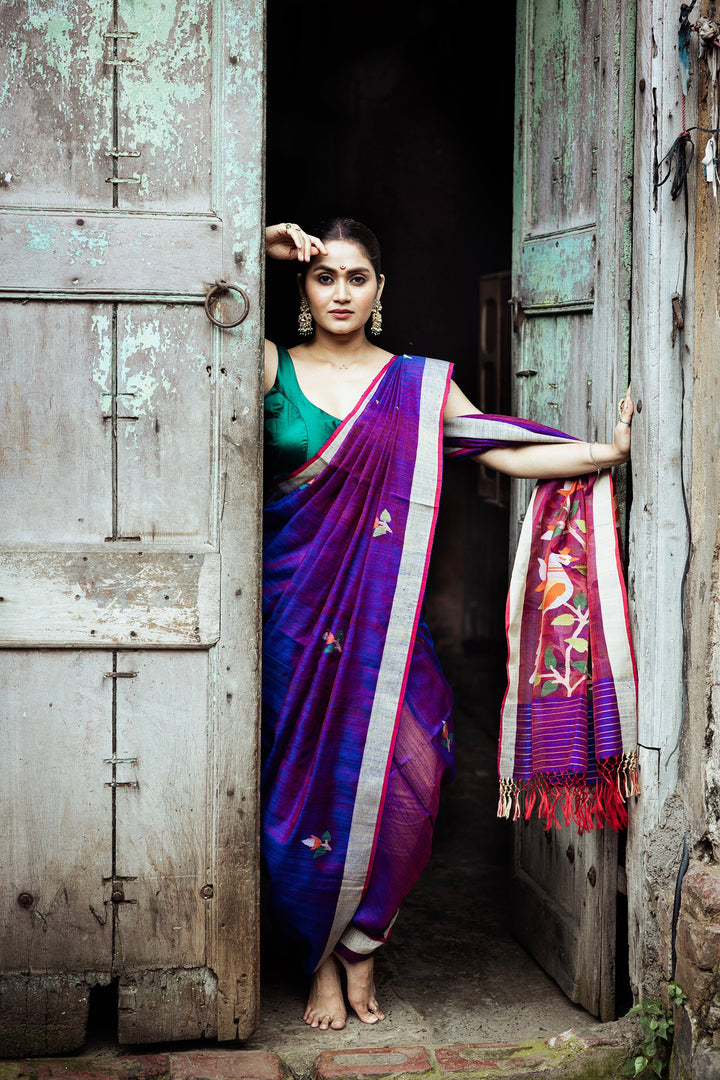 Neel Shyam Mayur Matka Silk Saree