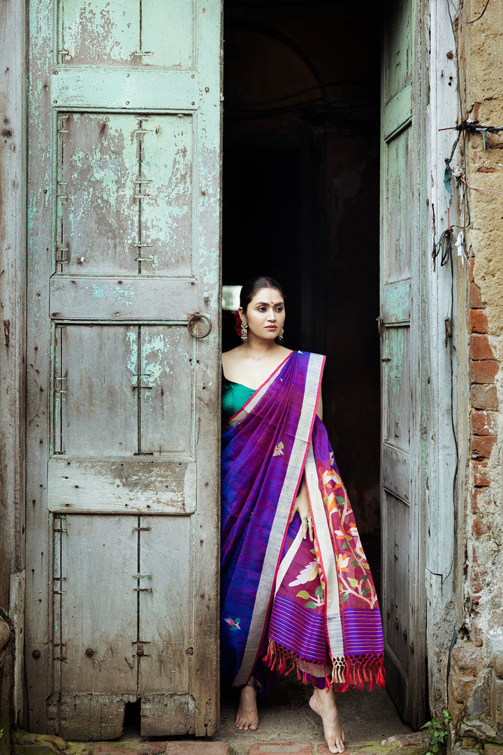 Neel Shyam Mayur Matka Silk Saree