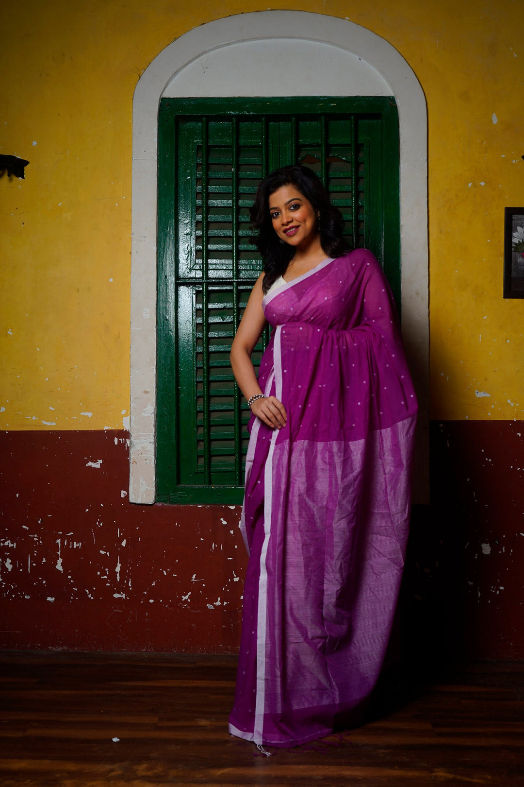 Purple Panache Phulia Cotton Saree