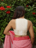 Vintage Lace Racerback Cream Cotton Jamdani Blouse