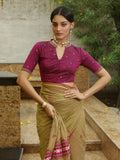The Grand Starlet Hand Embroidered Magenta Silk Blouse