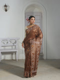 Mahogany Muse Tussar Silk Jamdani Saree