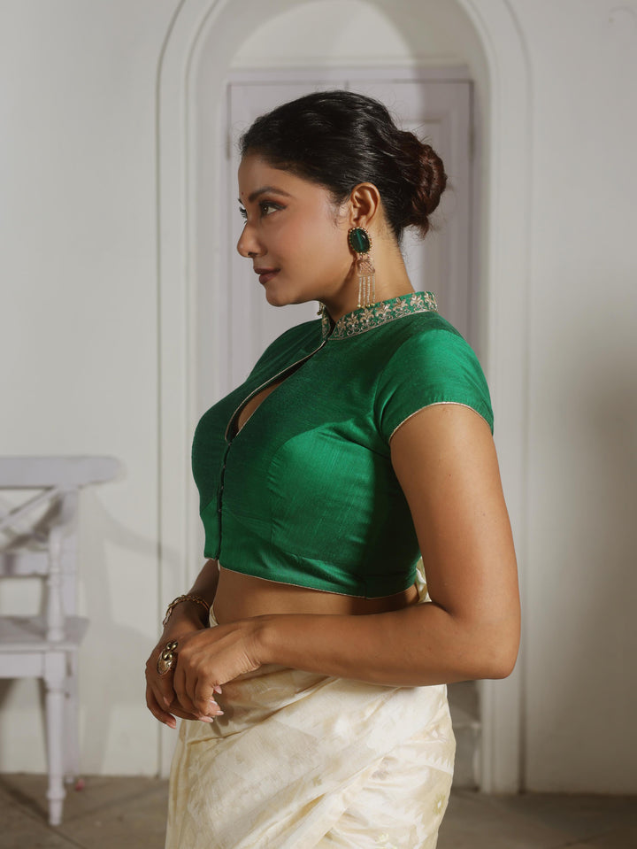 The Emerald Chandelier Hand Embroidered Blouse