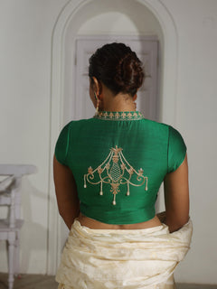 The Emerald Chandelier Hand Embroidered Blouse