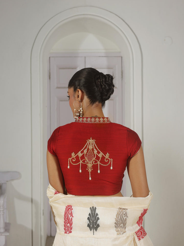 The Ruby Chandelier Hand Embroidered Blouse