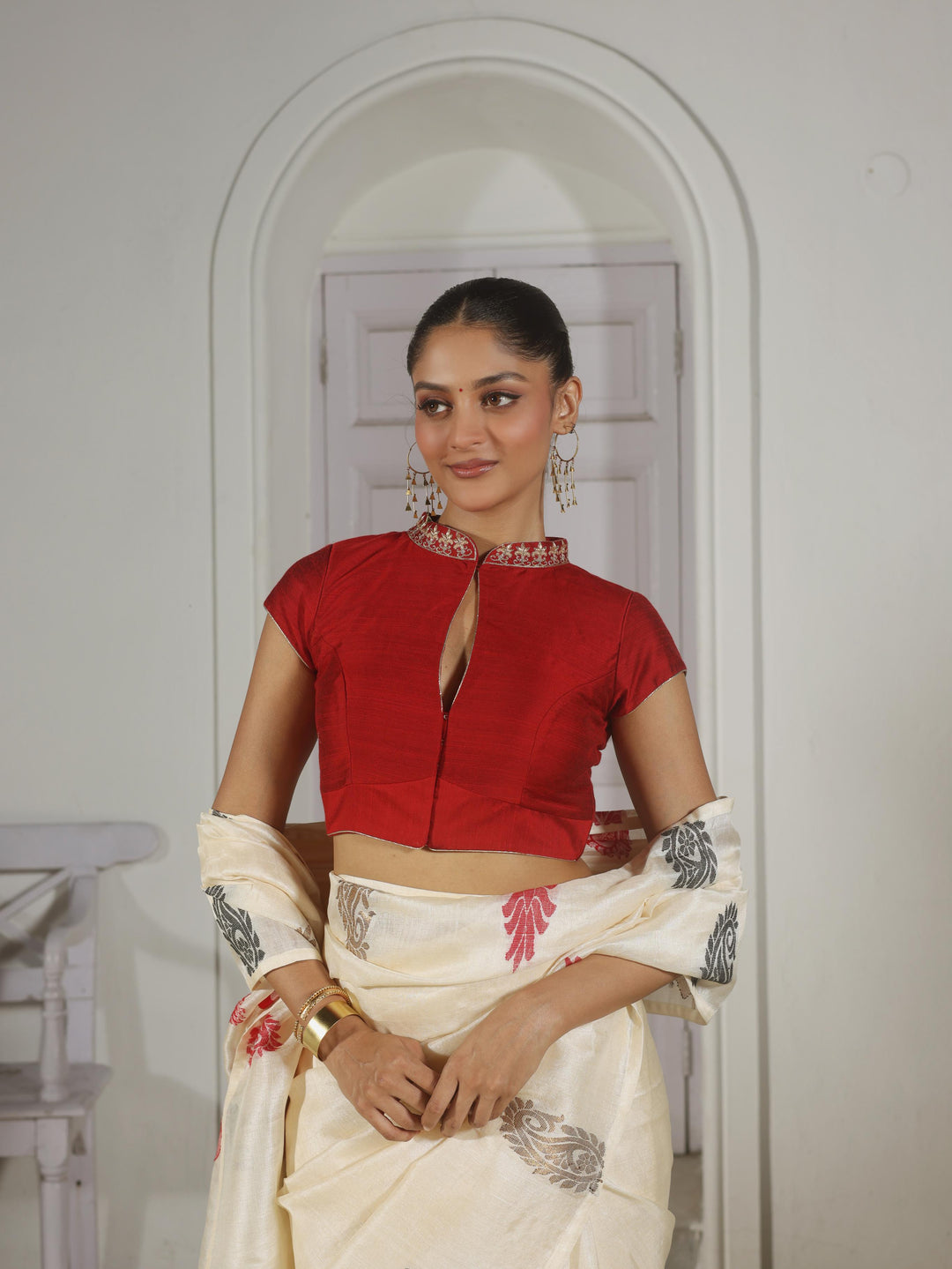 The Ruby Chandelier Hand Embroidered Blouse