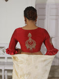 The Ruby Kanbala Jhumko Hand Embroidered Blouse