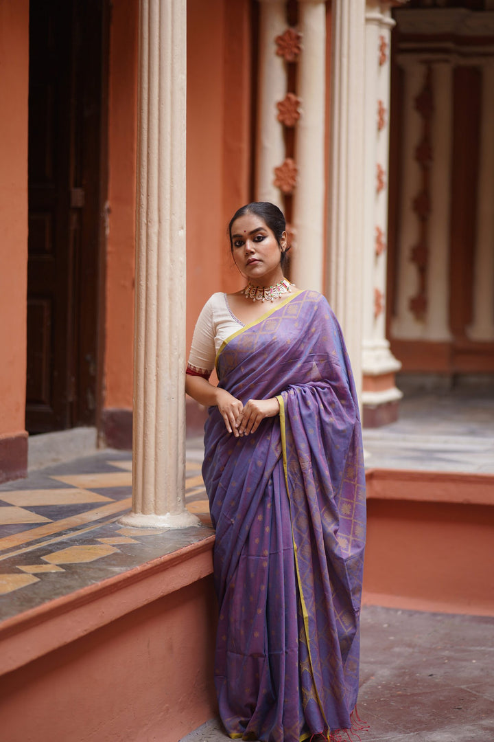 Blueberry Jamdani saree online