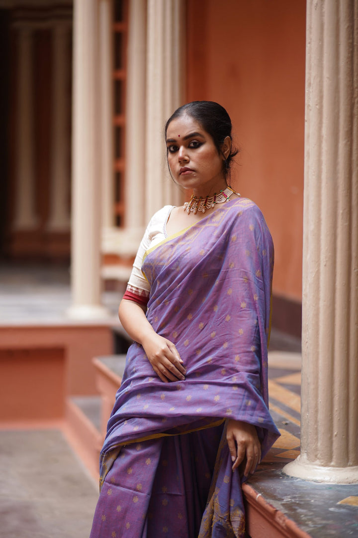 Blueberry Jamdani saree online