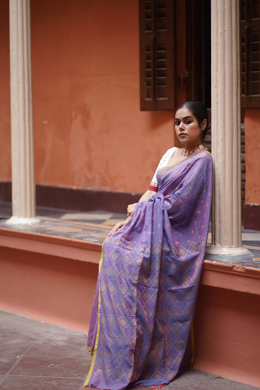 Blueberry Jamdani saree online