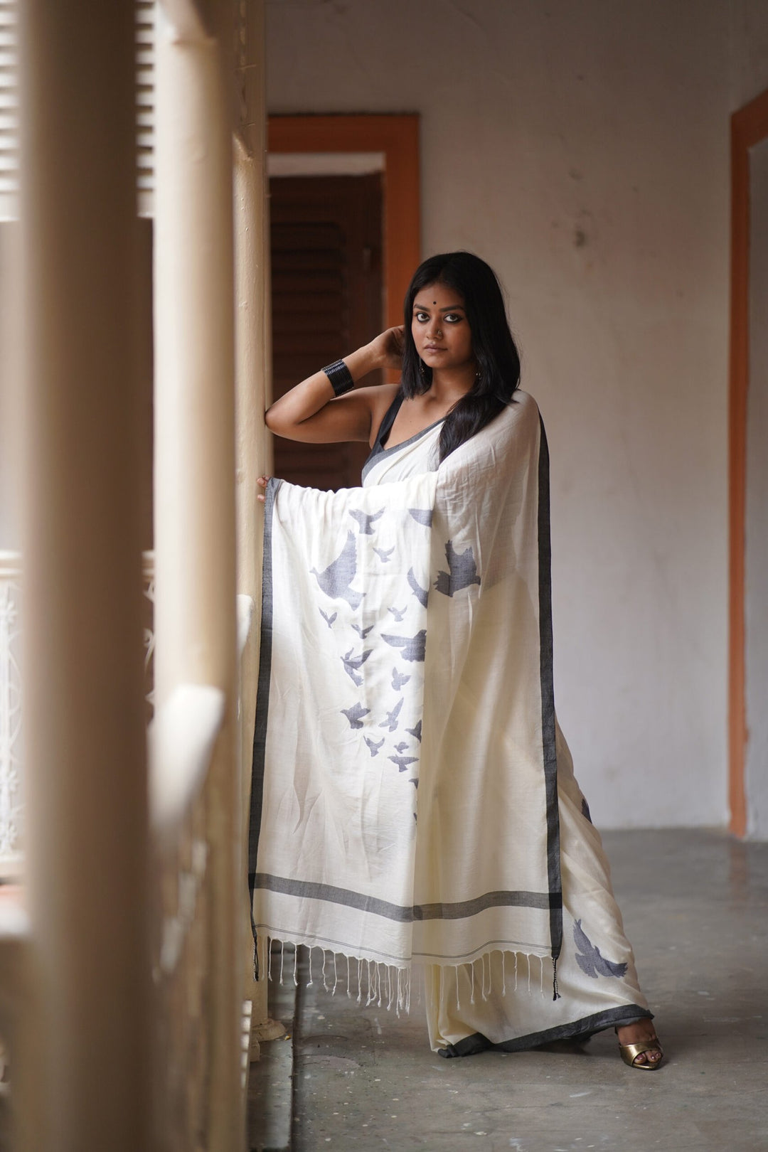 Happy Bird Jamdani saree online