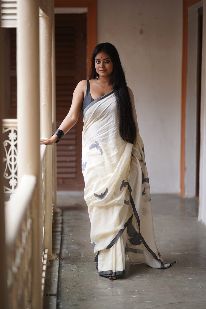 Happy Bird Jamdani Saree