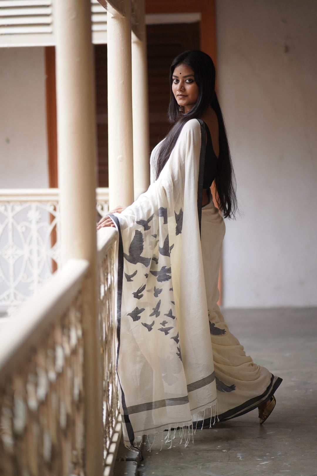 Happy Bird Jamdani saree online