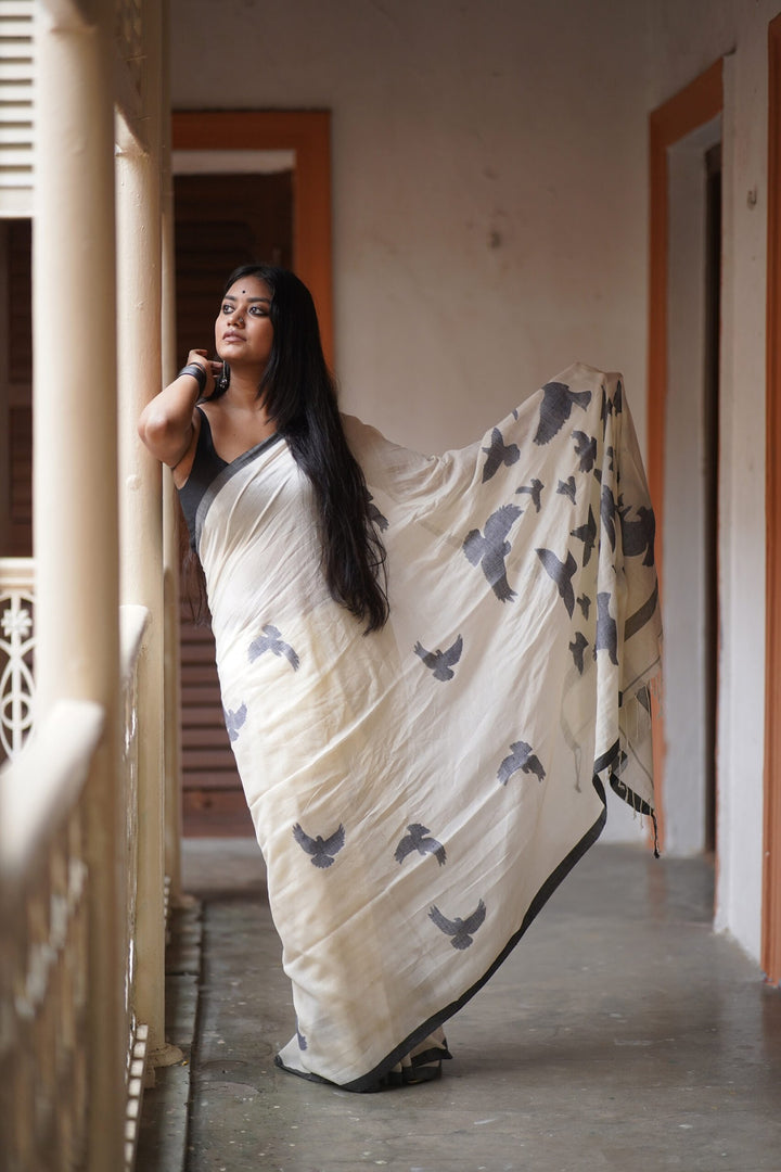 Happy Bird Jamdani saree online