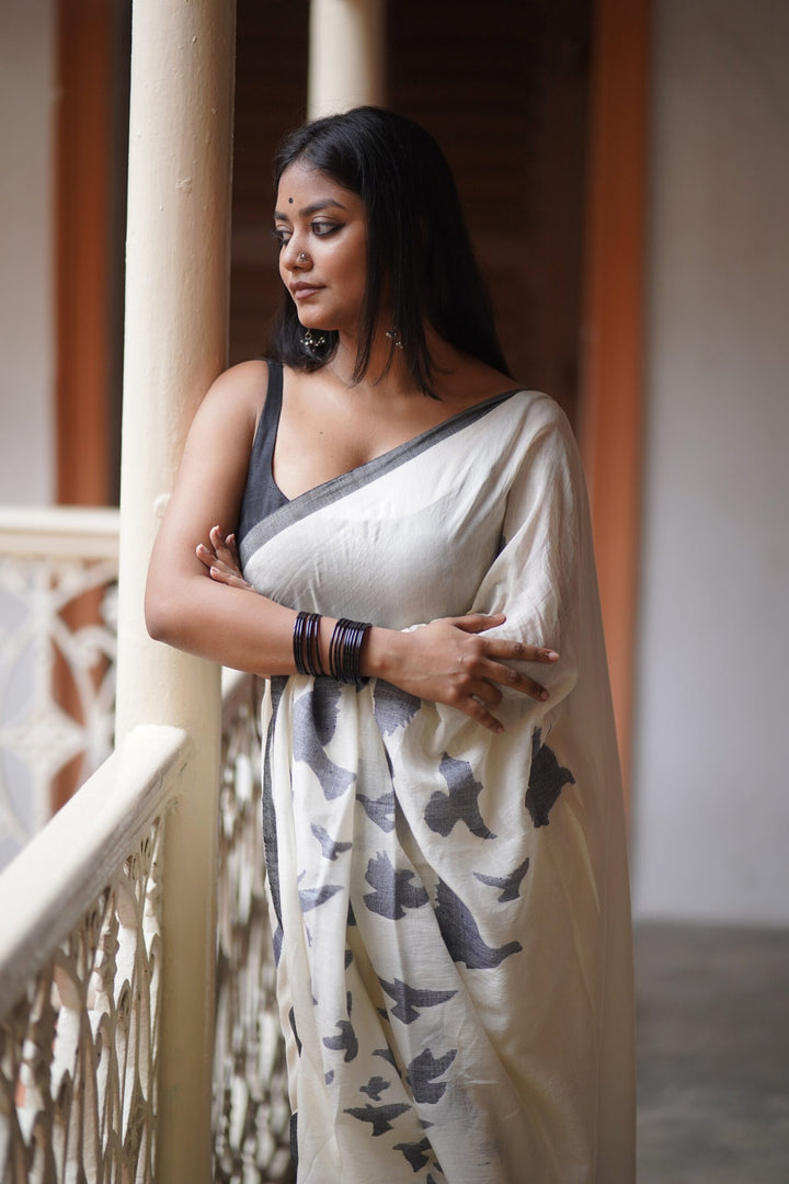 Happy Bird Jamdani saree online