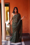 Panna Rekha Jamdani Saree