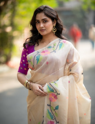 Handloom Tussar Silk Sarees