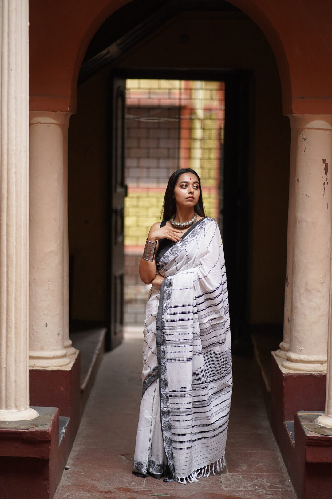 Peacock Pristine Begumpuri Saree