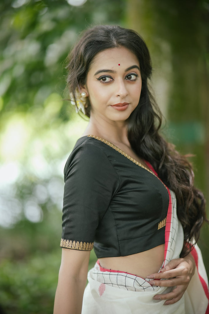 Zari Tale Festive Cotton Blouse