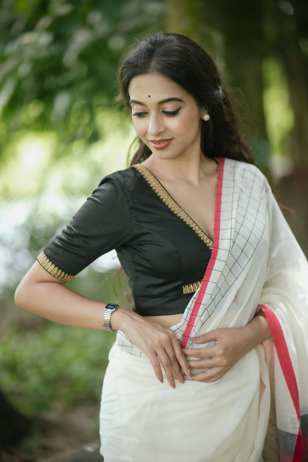 Zari Tale Festive Cotton Blouse