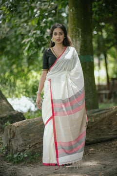 Chhaya Checkmate Cotton Handloom Jamdani Saree