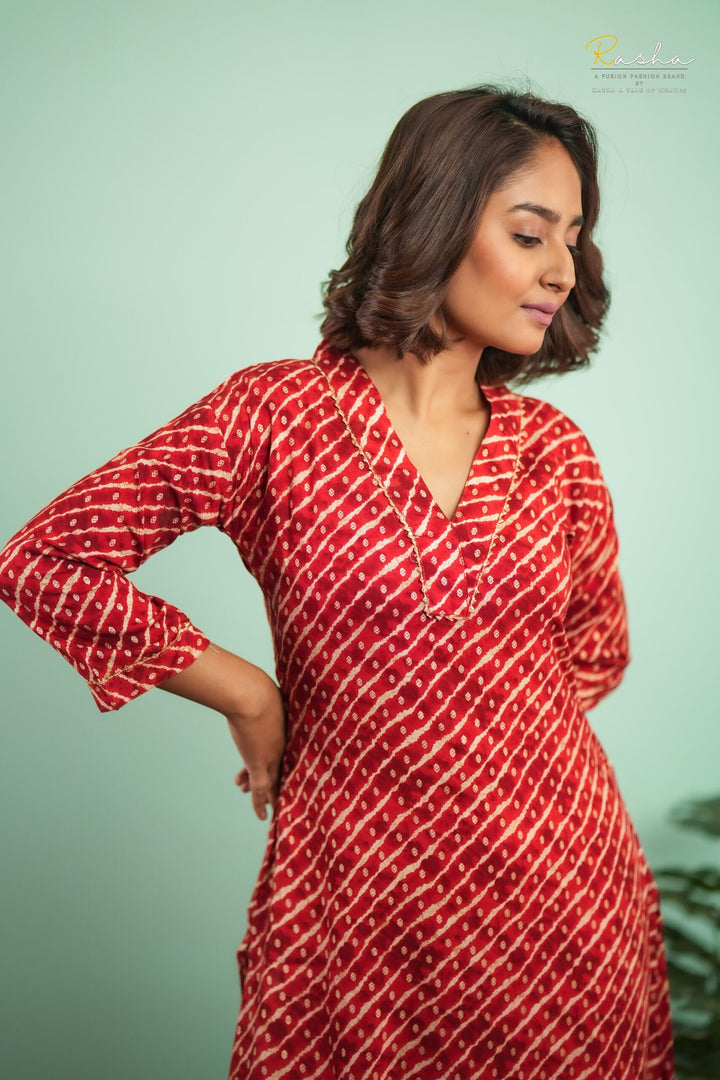 Scarlet Splendor Red Kurta For Women