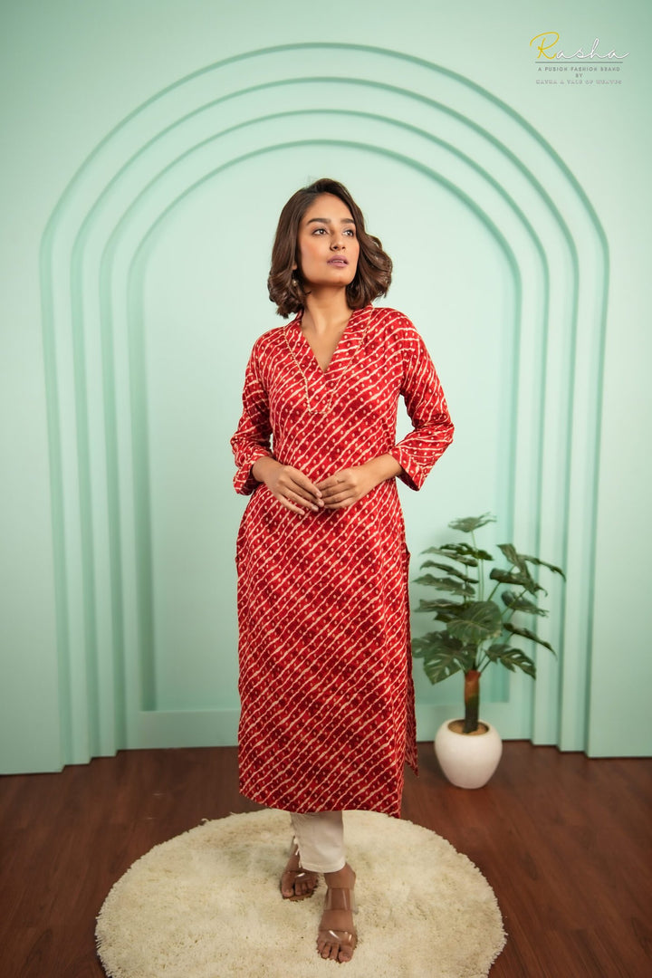 Scarlet Splendor Red Kurta For Women