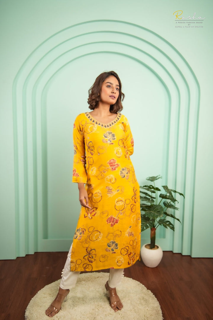 Pinacolada Yellow Kurta For Women