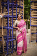 Golapi Padma Mahapaar Cotton Handloom Jamdani Saree