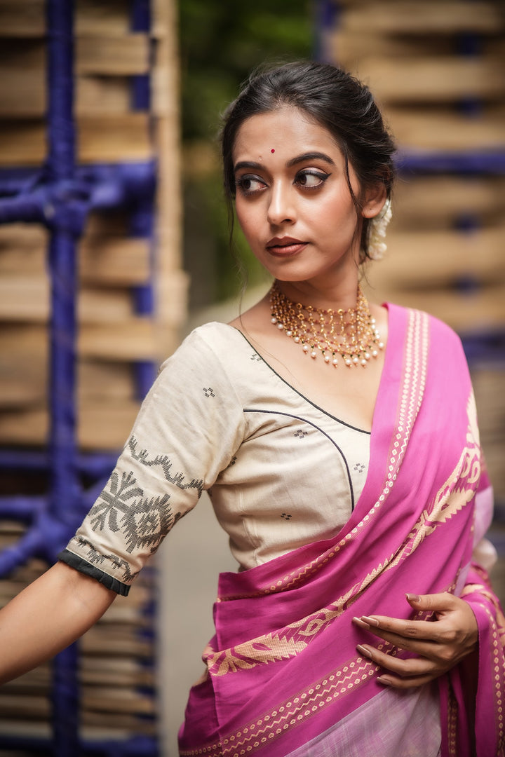 Vintage Bindu Cotton Jamdani Blouse