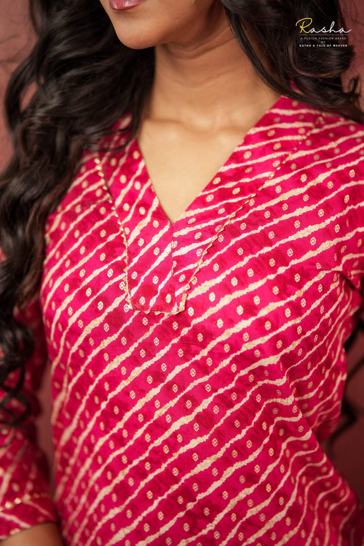Fuchsia Flair Dark Pink Kurta For Women