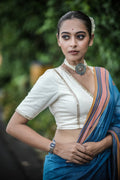Pearl Haze Zari Festive Cotton Blouse