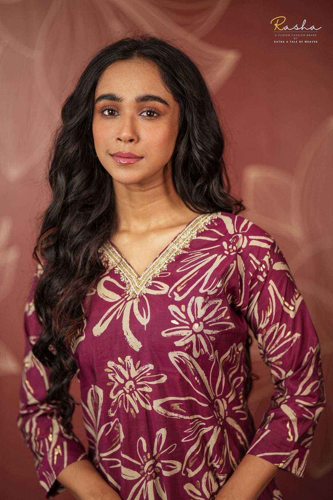 Babylon Bloom - Wine Kurta For Women