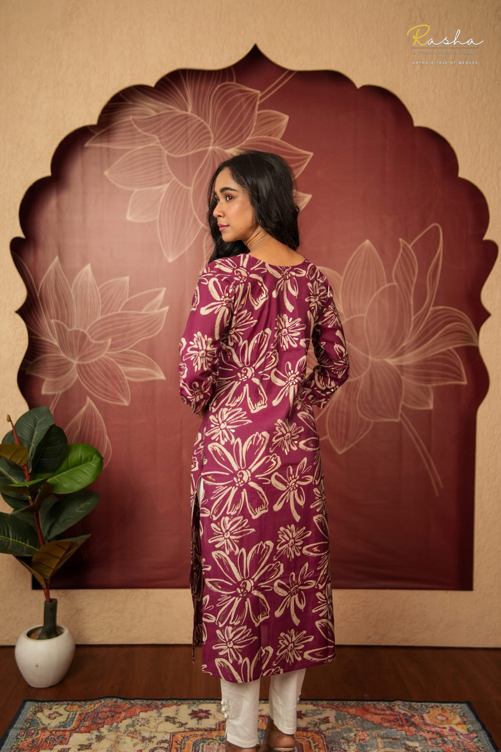 Babylon Bloom - Wine Kurta For Women