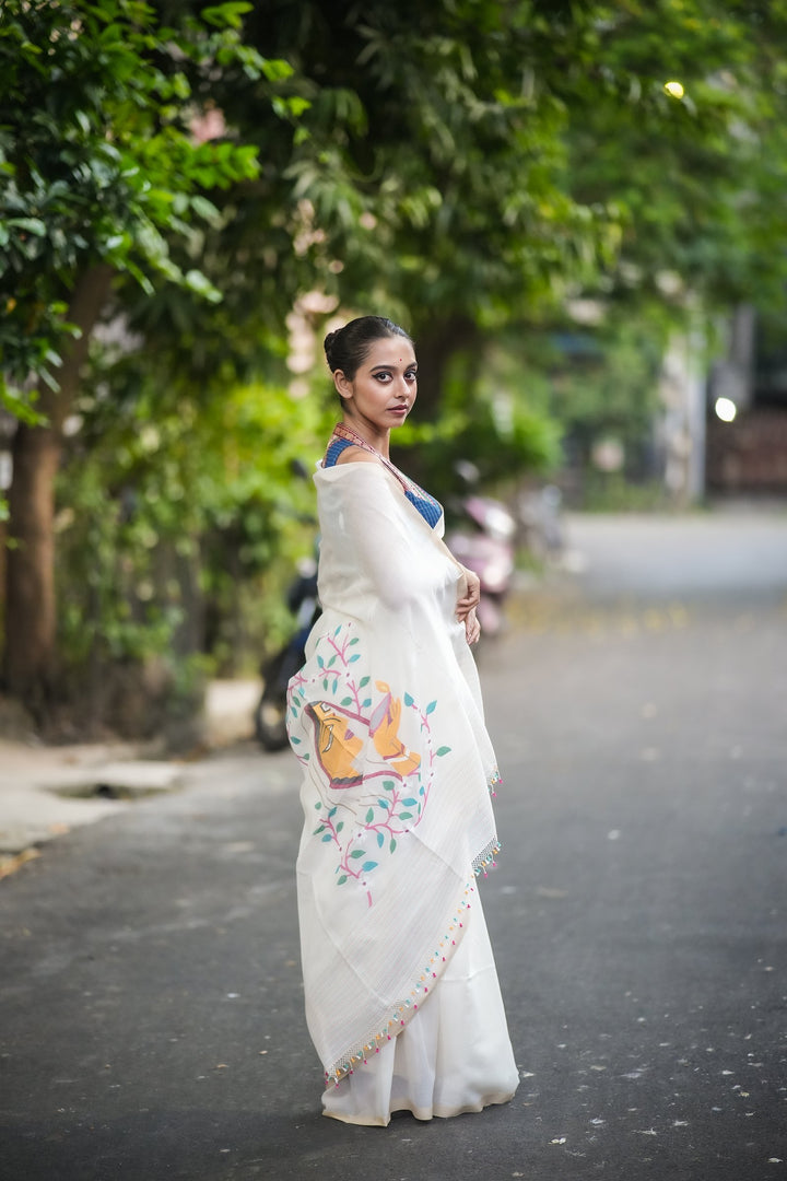 Annapurna Cotton Handloom Jamdani Saree – Luxe Edit