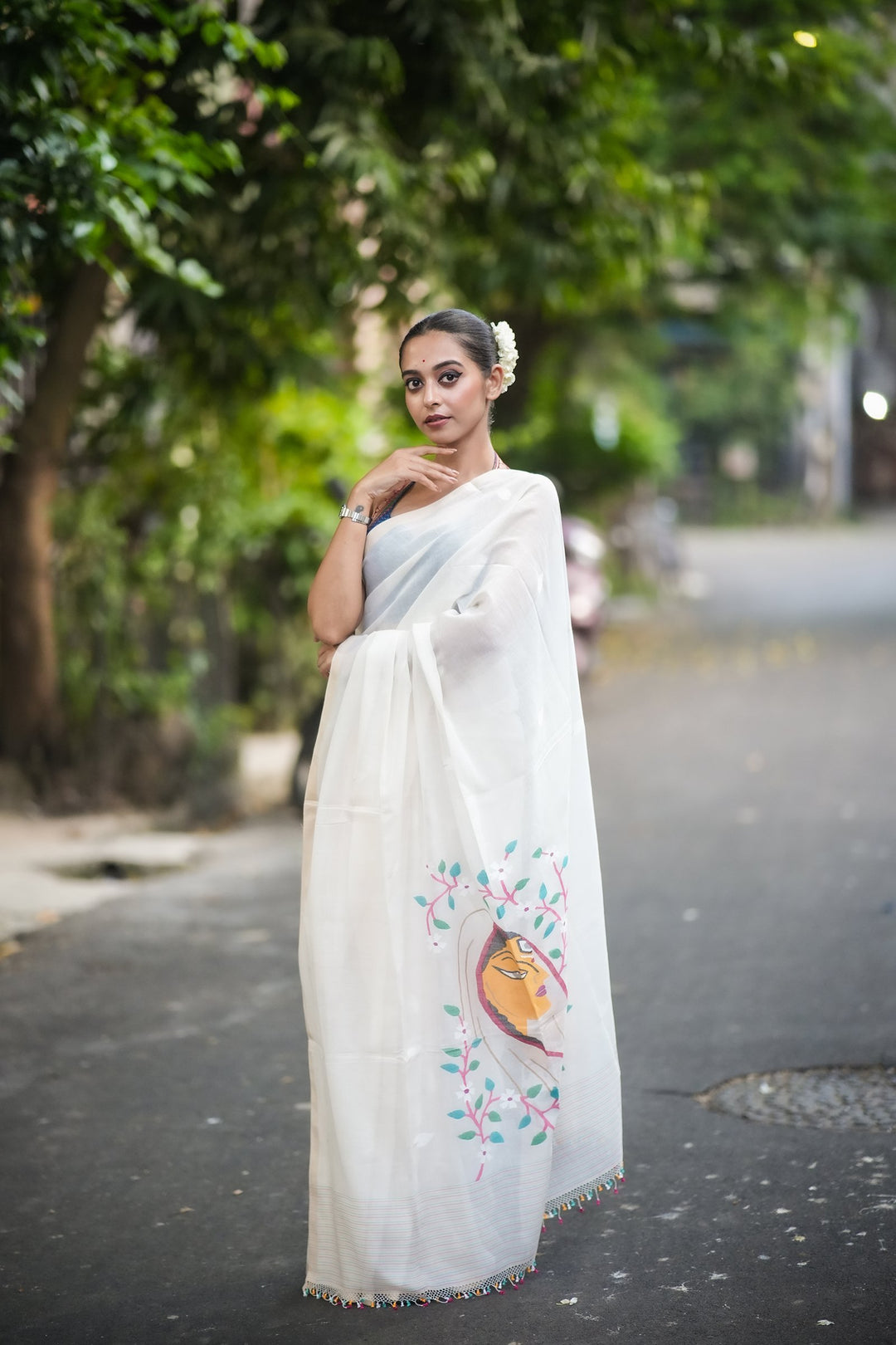 Annapurna Cotton Handloom Jamdani Saree – Luxe Edit