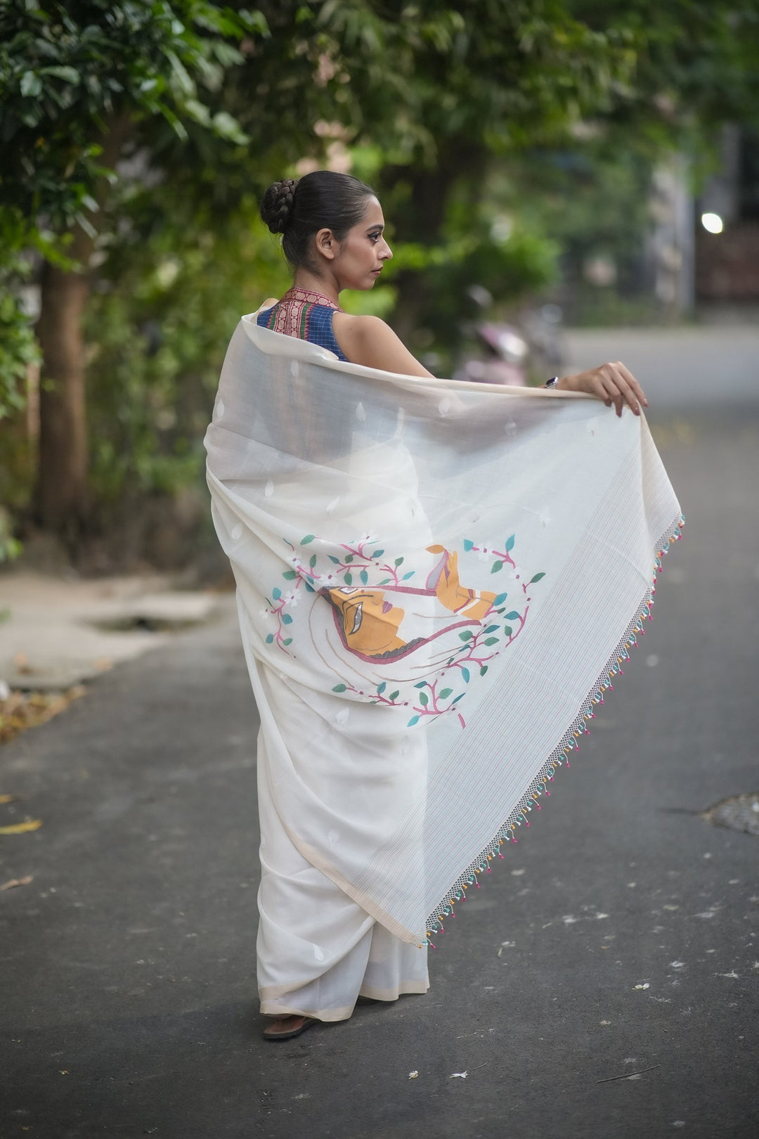 Annapurna Cotton Handloom Jamdani Saree – Luxe Edit