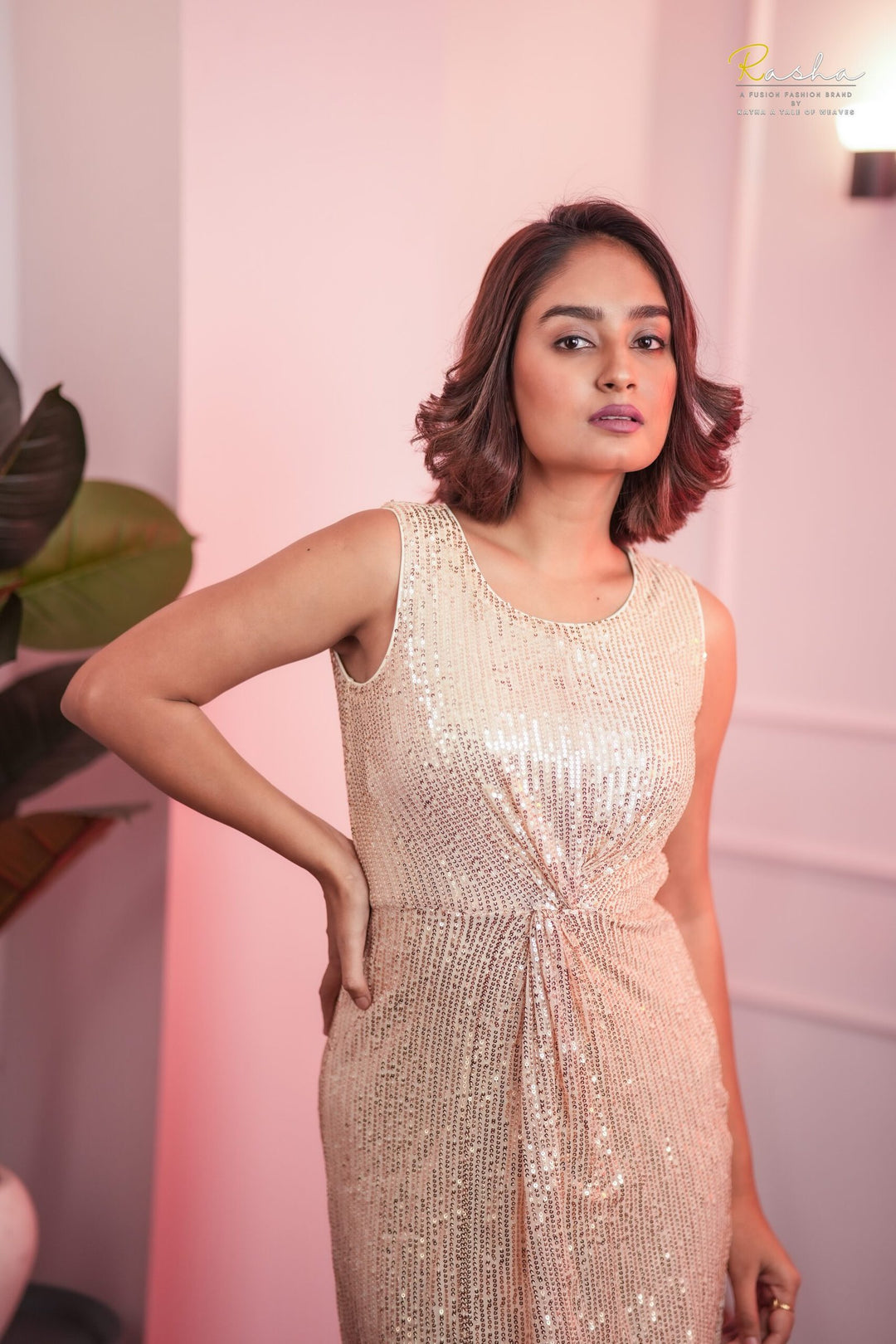 Champagne Sheer Dress