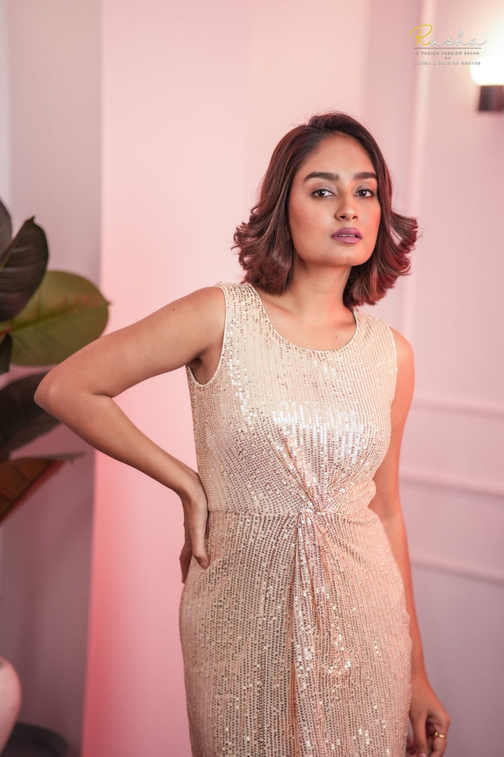 Champagne Sheer Dress