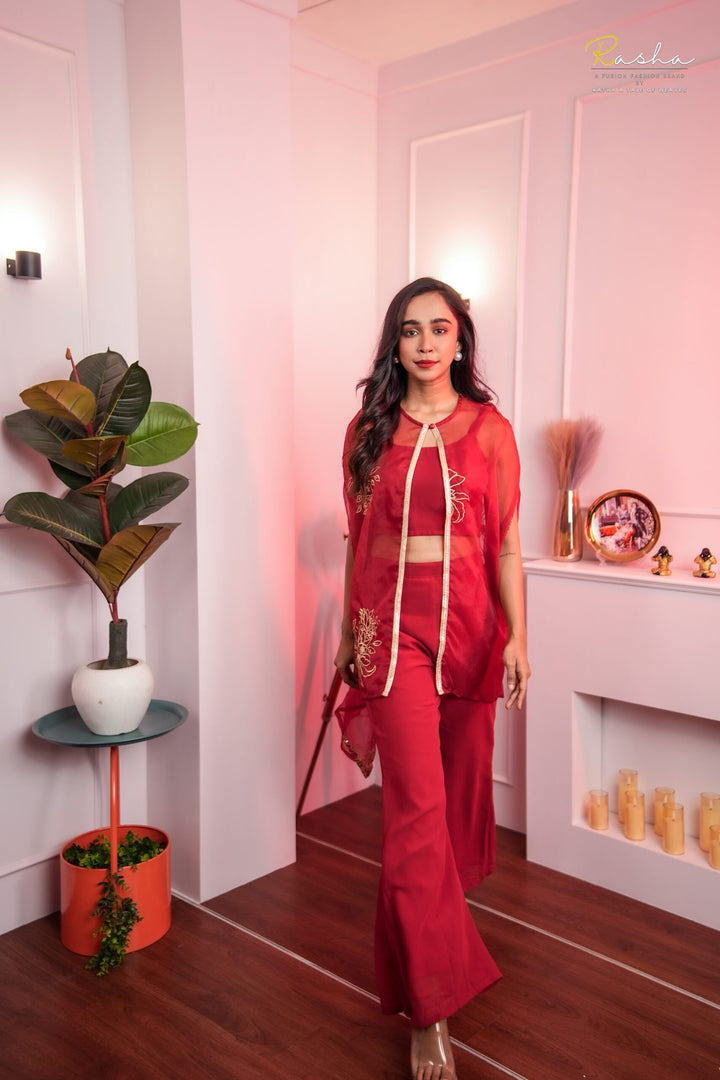 Regal Radiance Maroon Co-Ord Set