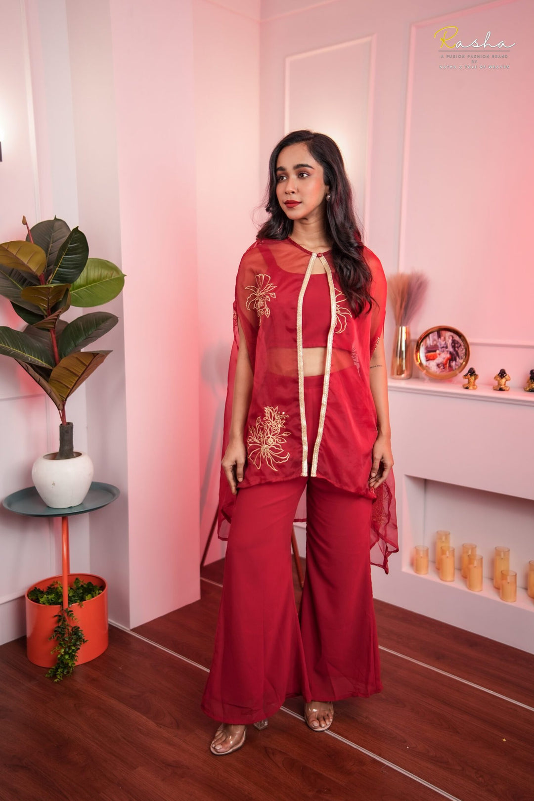 Regal Radiance Maroon Co-Ord Set