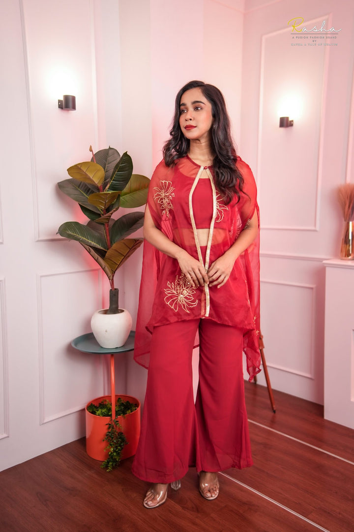 Regal Radiance Maroon Co-Ord Set