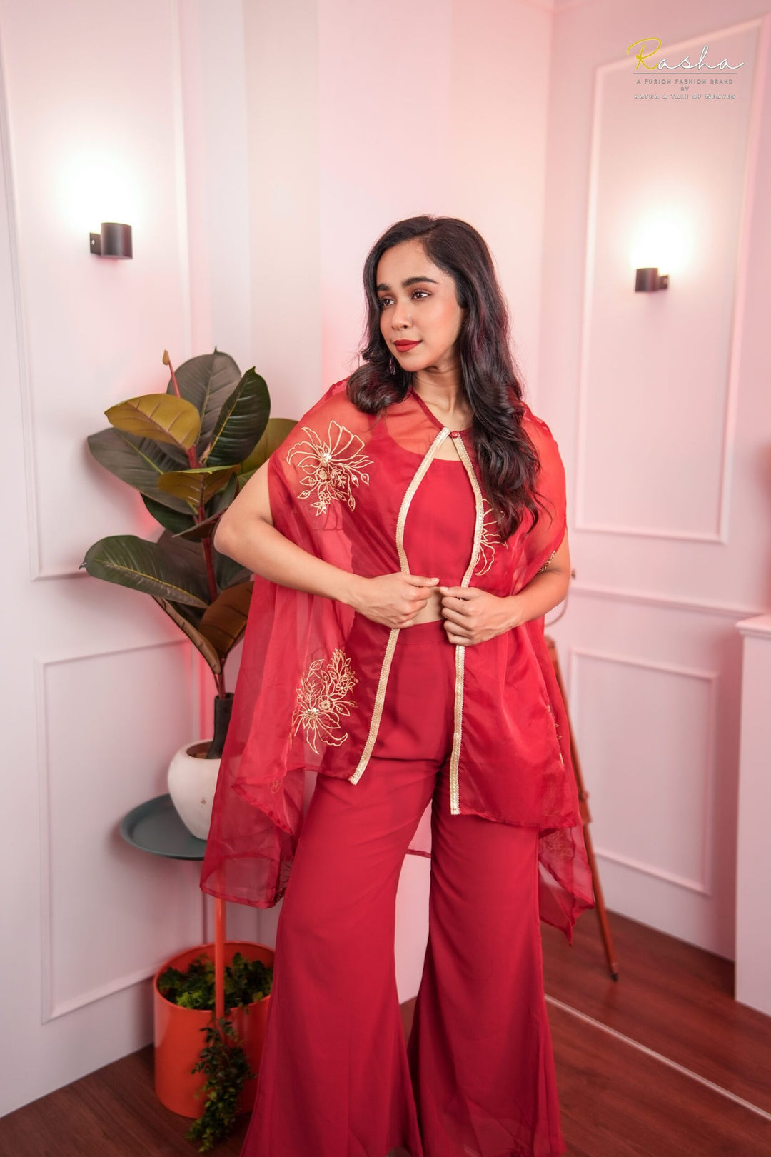Regal Radiance Maroon Co-Ord Set