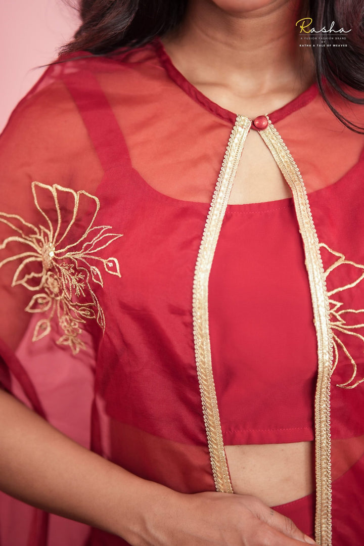 Regal Radiance Maroon Co-Ord Set