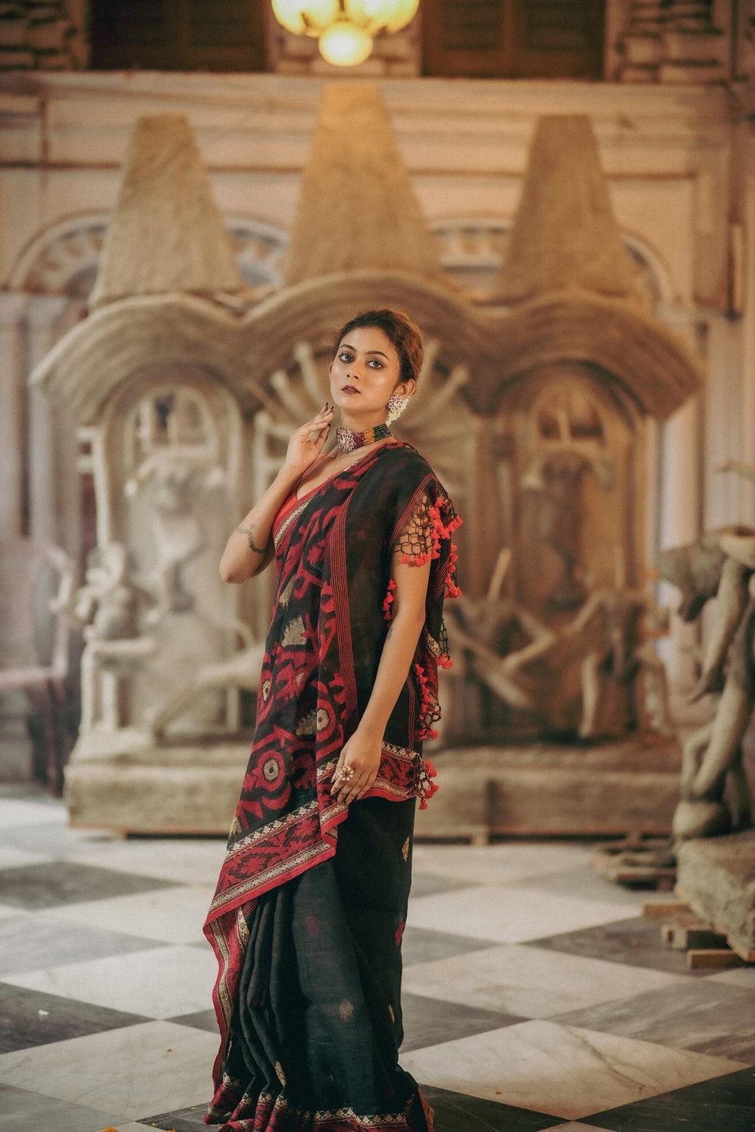 Bonedi Collection - Kamini Linen Jamdani